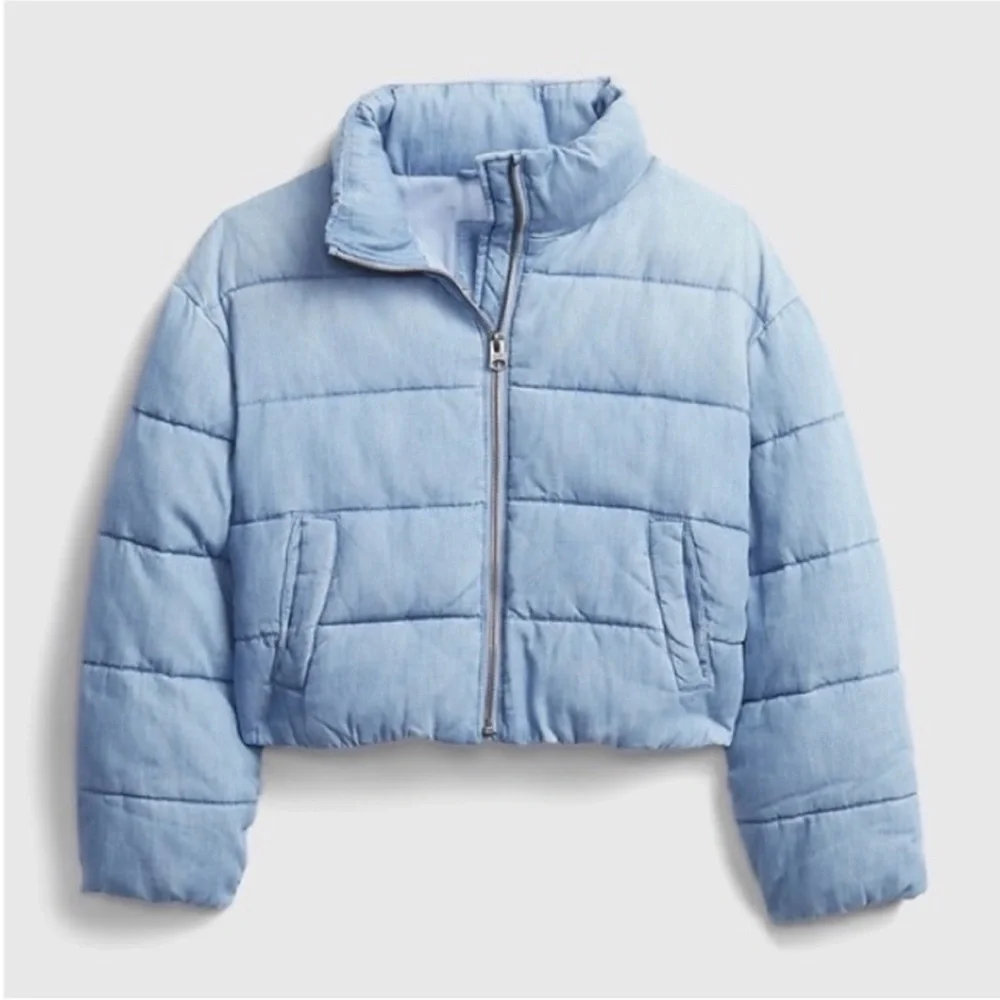 GAP Light Blue Kids Puffer Coat
